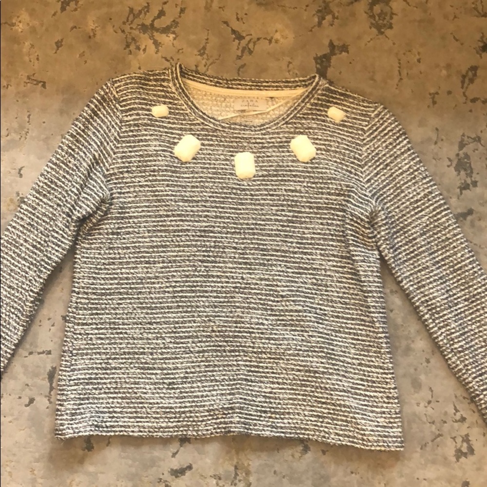 Zara Black and White Stripe sweater